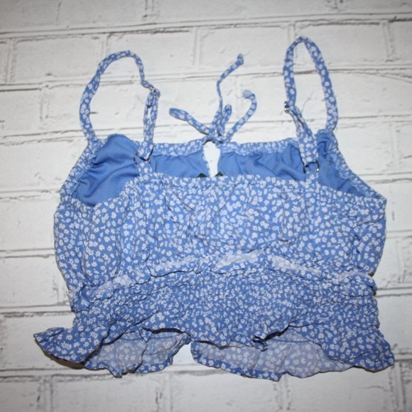 💙🌸 Blue Floral Crop Top · Wild Fable · Size Small - Picture 2 of 5
